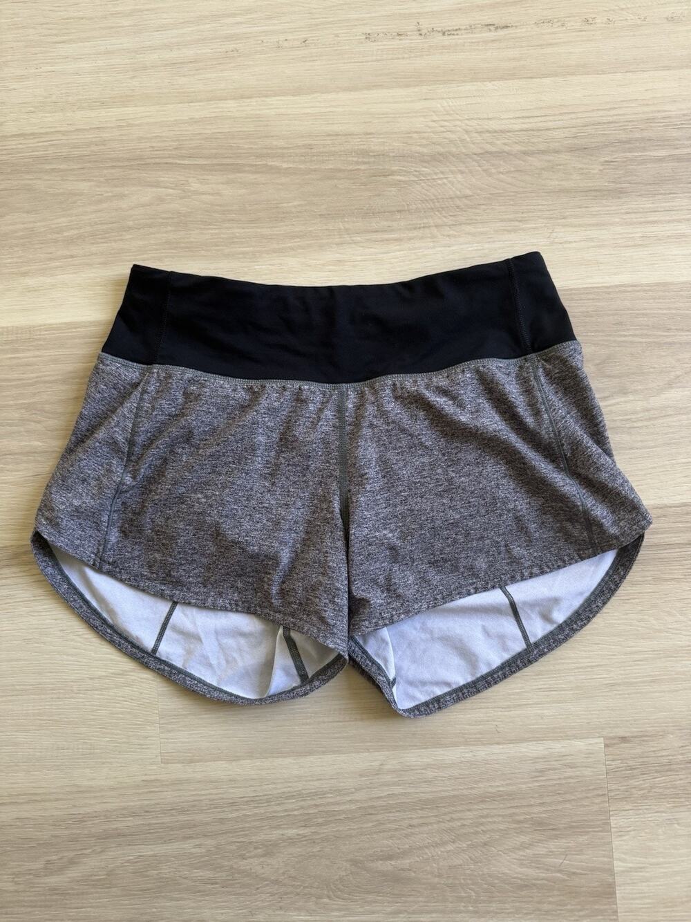 Lululemon Speed Up Short Long *4" Updated Fit Heather Lux Multi Black size 4